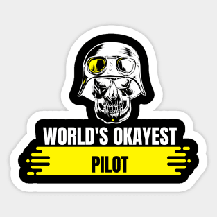 World's Okayest Pilot Sticker
